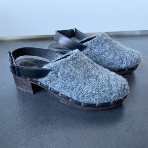 Argilla Women's Shoes Clogs Wool Grey Open Heel